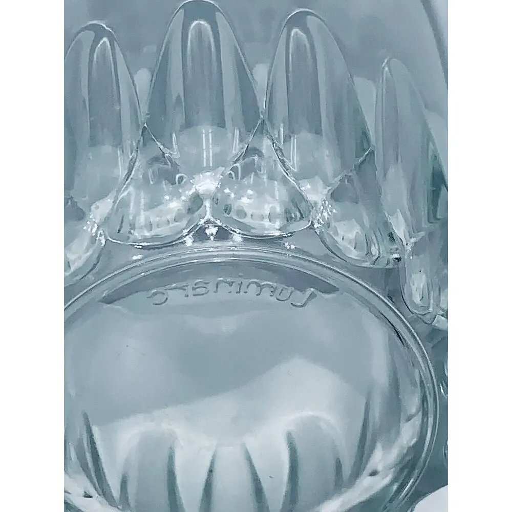 Lot of 4 Luminarc Clear Glass Rocks Double Old Fashion Glasses Turkey Sparkling